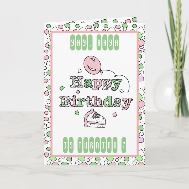 Carte Joyeux anniversaire personnalisé (Devant)