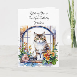 Carte Joyeux Anniversaire Personnalisé Grand-mère Cute C