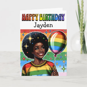 Carte Joyeux anniversaire Personnalisé LGBTQIA+