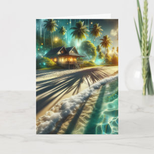 Carte Joyeux Anniversaire Personnalisé Maison de Plage T