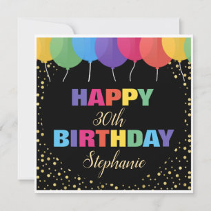 Carte Joyeux Anniversaire Personnalisé Nom de l'année Ba