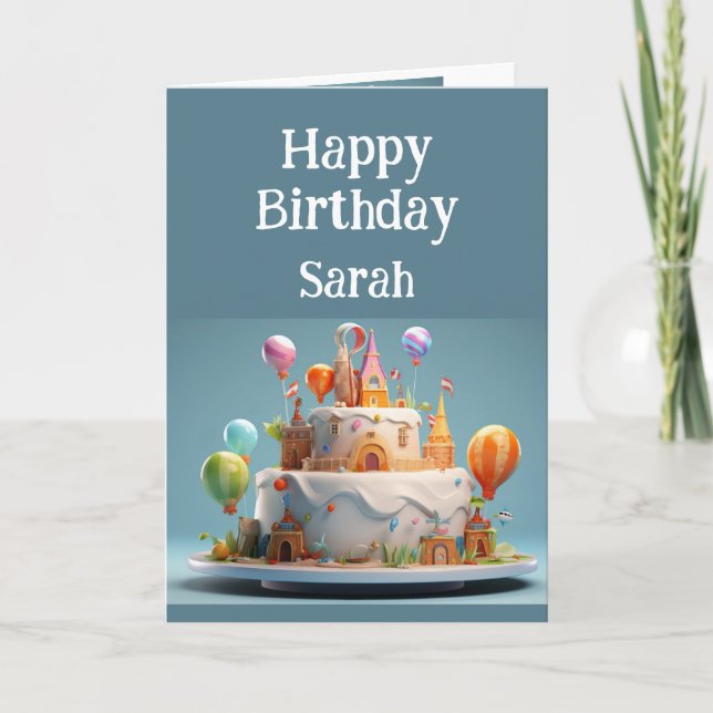 Carte Joyeux anniversaire Personnalisé Nom Imaginaire Ca (Devant)