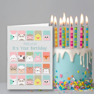 Carte Joyeux anniversaire personnalisé pour enfant