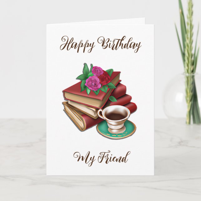 Carte Joyeux anniversaire personnalisé pour un auteur de (Devant)