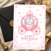 Joyeux anniversaire petit carrosse de princesse