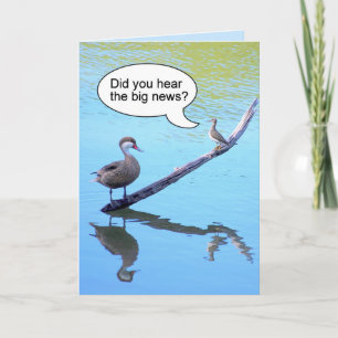 Carte Joyeux anniversaire Petit Humour d'oiseaux