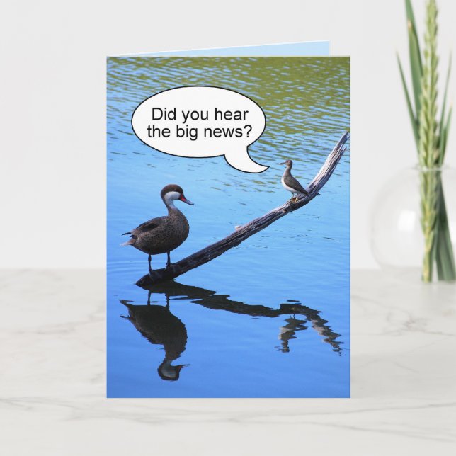 Carte Joyeux anniversaire Petit Humour d'oiseaux (Devant)