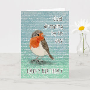 Carte Joyeux Anniversaire Petit Oiseau de Passage 