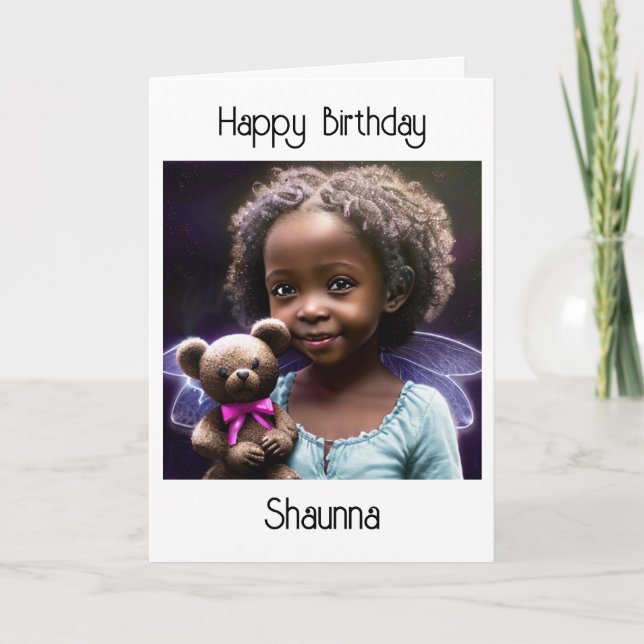 Carte Joyeux Anniversaire Petite Fille Personnalisé (Devant)
