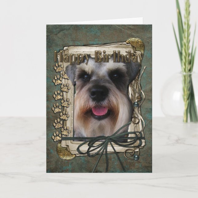 Carte Joyeux Anniversaire - Pierres de pierre - Schnauze (Devant)