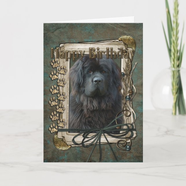 Carte Joyeux Anniversaire - Pierres - Terre-Neuve (Devant)