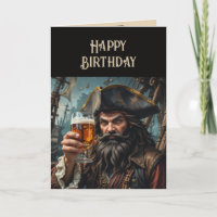 Joyeux Anniversaire Pirate lever verre en respect