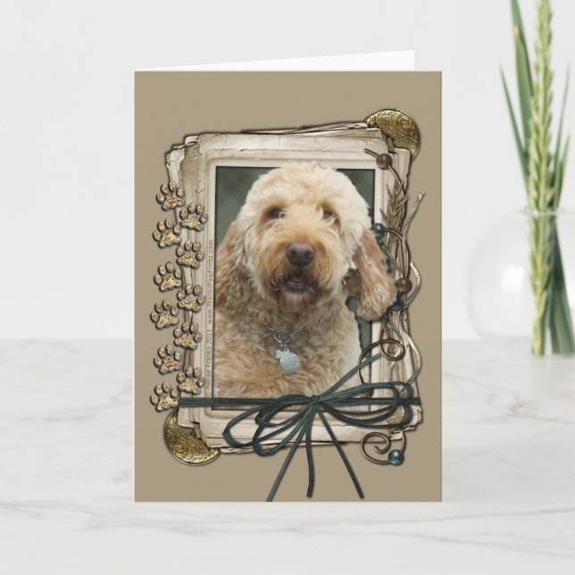 Carte Joyeux Anniversaire - Poches de pierre - GoldenDoo (Devant)
