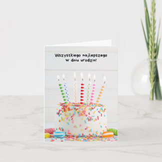 Carte Joyeux anniversaire, polonais