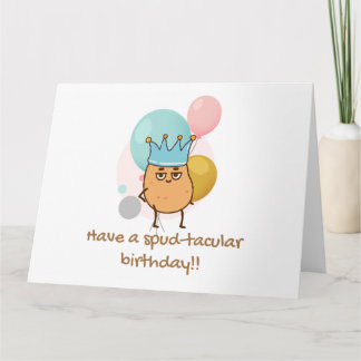 Carte Joyeux Anniversaire Pomme de terre pude drôle Anni