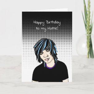 Carte Joyeux anniversaire   Pop Art  Flirté