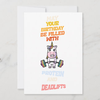Carte joyeux anniversaire pour amateur de protéine