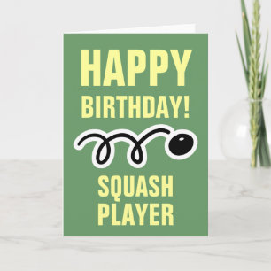 Carte Joyeux Anniversaire pour joueur de squash et