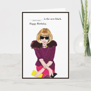 Carte Joyeux anniversaire pour la fashionista