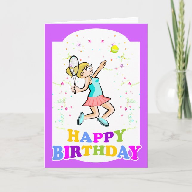 Carte Joyeux anniversaire pour la meilleure joueuse de t (Devant)