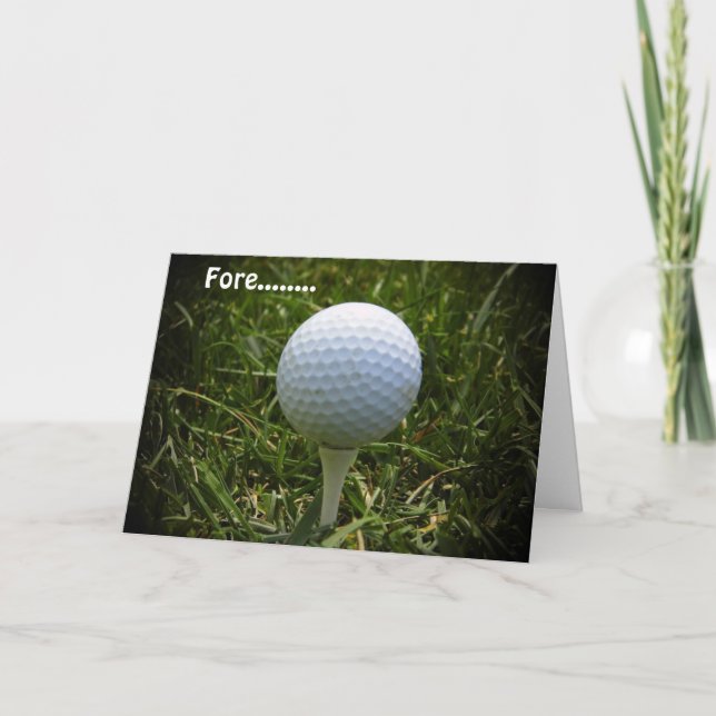 Carte Joyeux Anniversaire Pour Le Golfeur ! (Devant)