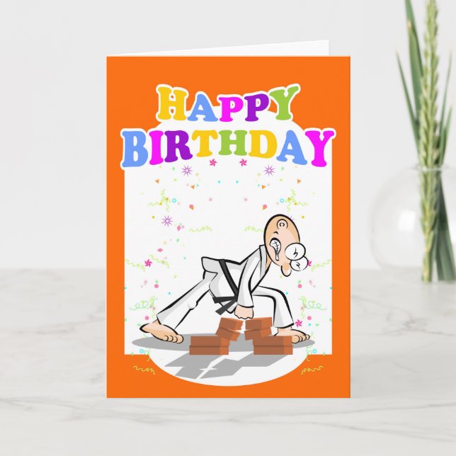 Carte Joyeux anniversaire pour le meilleur combattant de (Devant)