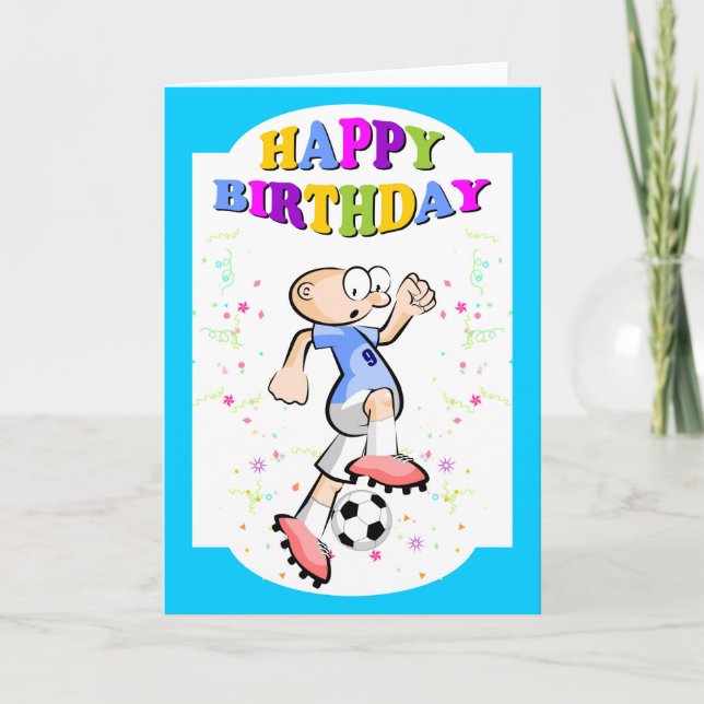 Carte Joyeux anniversaire pour le meilleur joueur de foo (Devant)