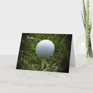 Carte Joyeux anniversaire pour les golfeurs de la Dame !