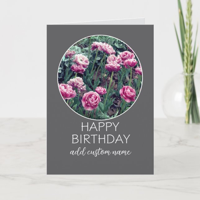 Carte Joyeux anniversaire pour personnaliser de jolies t (Devant)
