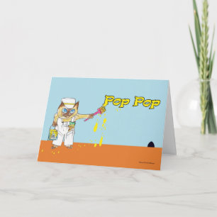 Carte Joyeux anniversaire pour Pop Pop Pat Peinture Mur