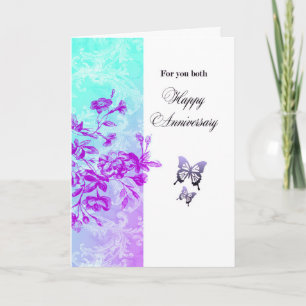 Carte Joyeux Anniversaire Pour Tous Les Deux (violet)
