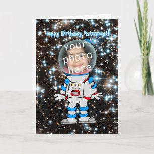 Carte Joyeux anniversaire pour un enfant astronaute