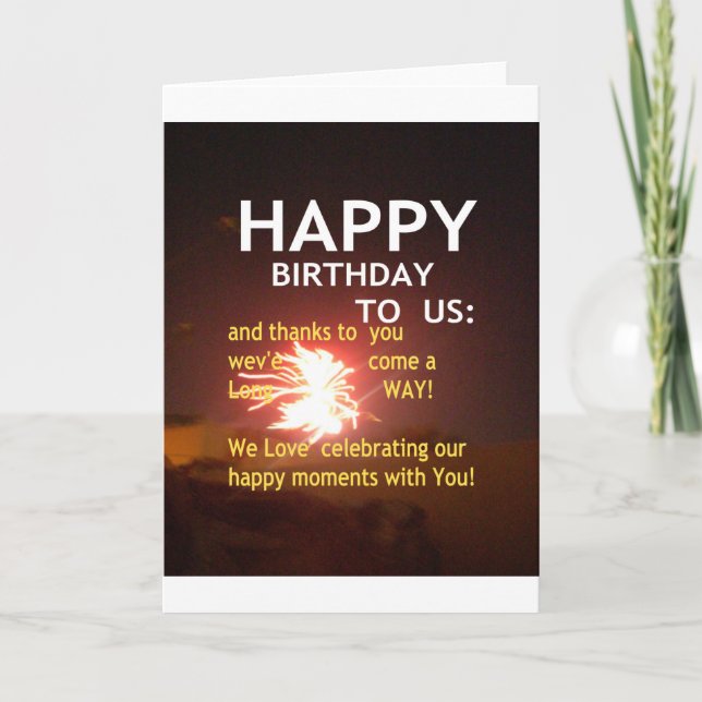 Carte Joyeux anniversaire pour vous (Devant)