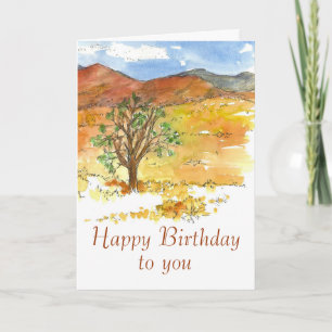 Carte Joyeux Anniversaire Pour Vous Désert Paysage Autom