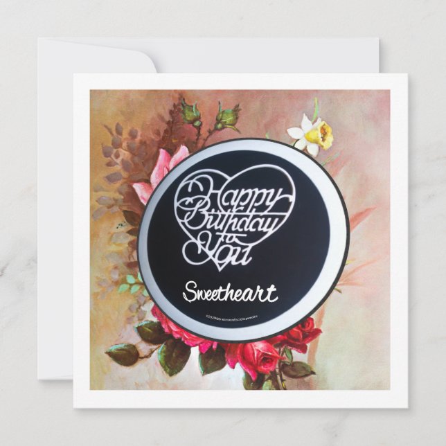 Carte Joyeux anniversaire pour vous & Le Seigneur est mo (Devant)