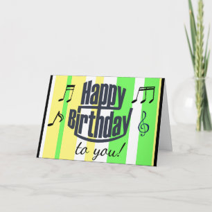 Carte Joyeux Anniversaire pour vous Lime Vert, Jaune Ann