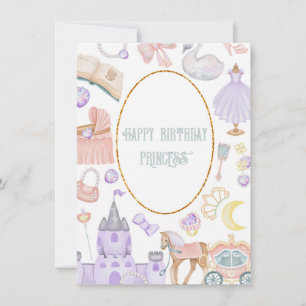 Carte Joyeux anniversaire Princesse Baby Girl