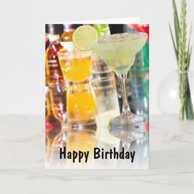 CARTE JOYEUX ANNIVERSAIRE PROFITEZ DE CÉLÉBRER VOTRE JOU (Devant)
