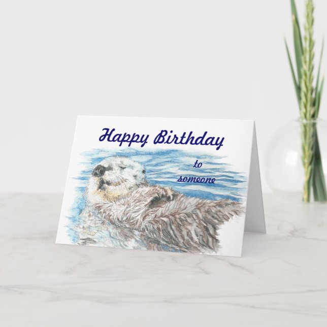 Carte Joyeux Anniversaire Quelqu'Un Otterly adorable Ott (Devant)