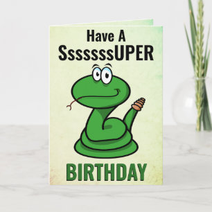 Carte Joyeux Anniversaire Rattlesnake 