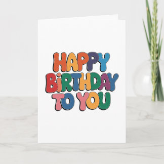 Carte Joyeux anniversaire rétro