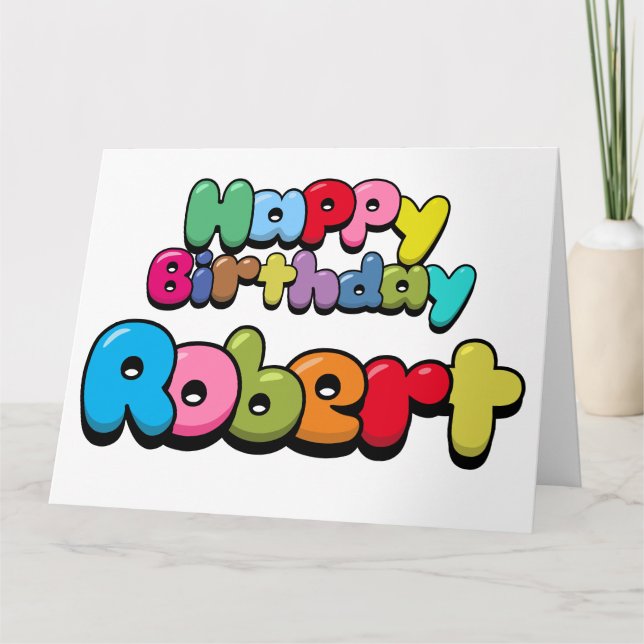 Carte Joyeux anniversaire Robert (Devant)