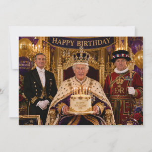 Carte Joyeux anniversaire roi Charles III