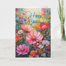 Joyeux Anniversaire Romantique Jardin Fleur Rose