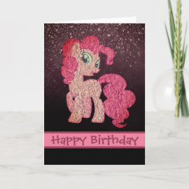 Carte Joyeux Anniversaire rose pâle