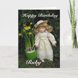 Carte Joyeux anniversaire Ruby