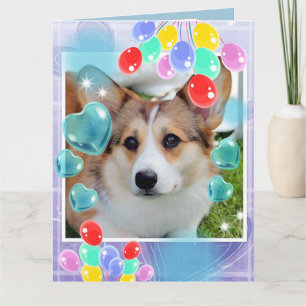 Carte Joyeux anniversaire Sable Corgi