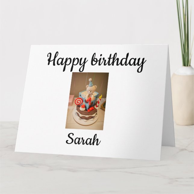 Carte Joyeux anniversaire Sarah (Devant)