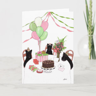 Carte Joyeux anniversaire Scotties Dogs Card par Bihrle