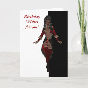 Carte Joyeux anniversaire Sensuel Africaine Américaine f